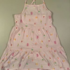 Cat & Jack Light Pink Dress with Colorful Print